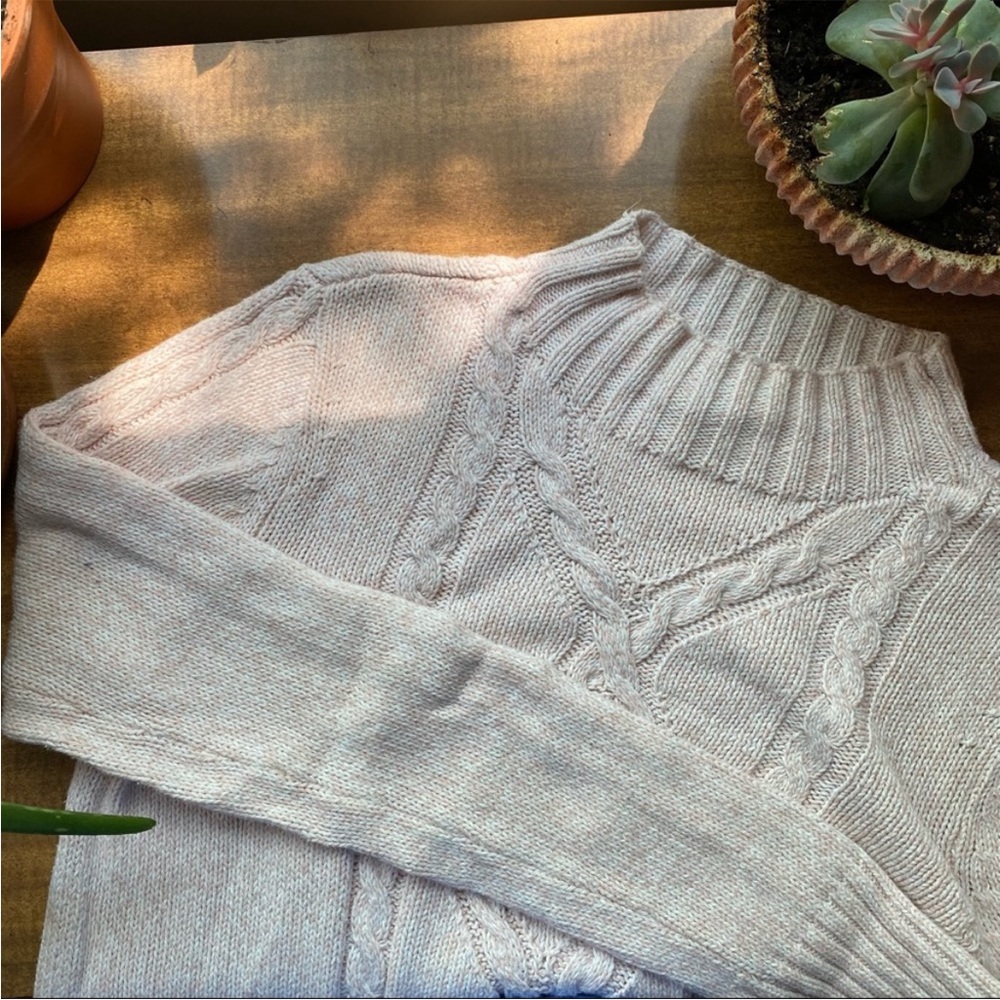 Liz Claiborne Blush Pink Turtleneck